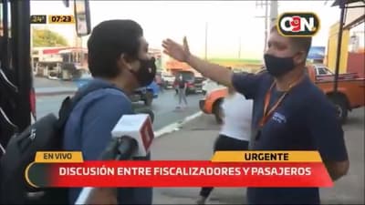 Regulada y fiscalización de buses genera tensión en las calles