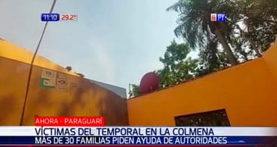 Más de 30 familias sufren estragos causados por temporal en La Colmena