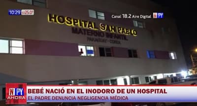Mujer da a luz en el inodoro del Hospital San Pablo