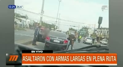 Delincuentes asaltan con armas largas sobre la Transchaco