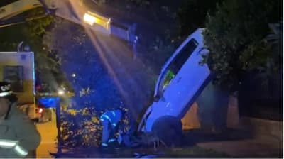 Hijo de diputado e intendenta choca montículo y muralla en Mariano Roque Alonso