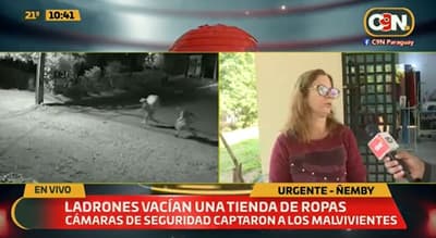 Delincuentes roban prendas de tienda por valor de G. 7 millones
