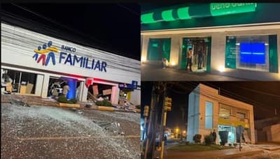 Ataque con explosivos en Santa Rita: asaltantes golpean tres bancos y una casa de cambios