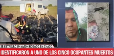 Identifican a uno de los muertos tras la caída de la avioneta robada