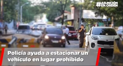 “Nenecho” denuncia que hasta un policía permite estacionar en sitio no permitido