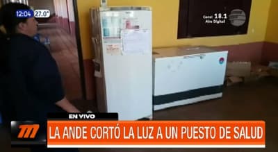 ANDE corta energía a Unidad de Salud por deuda de G. 25 millones
