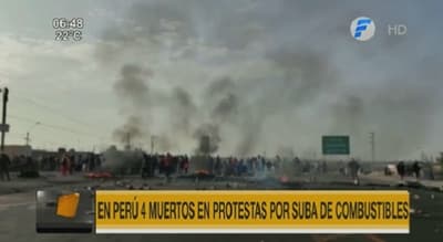 Muertes en protestas por suba de combustibles paralizan Perú