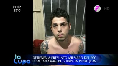 Capturan a “miembro” del PCC y hallan arsenal en Pedro Juan