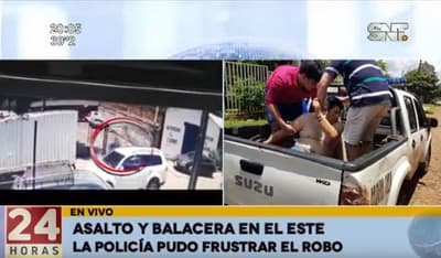 Agentes policiales evitan asalto tras balacera en Ciudad del Este