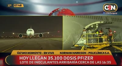 Lote con más de 30.000 dosis de Pfizer llegará este jueves