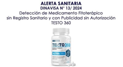 Dinavisa alerta sobre venta ilegal de “Testo 360”