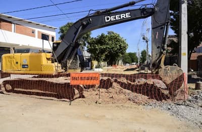 Inauguran desagüe en Molas López, pero la obra no está terminada