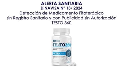 Dinavisa alerta sobre venta ilegal de “Testo 360”