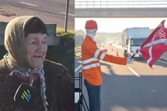 Abuelita habló con muñeco del MOPC en Pedrozo