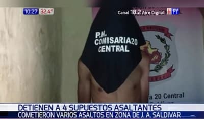 Detienen a cuatro sospechosos de asaltos en J.A. Saldívar