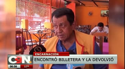 Quinielero devuelve G. 4 millones y billetera con documentos