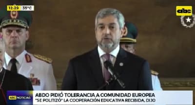 Abdo pide tolerancia a la comunidad europea por “politización”