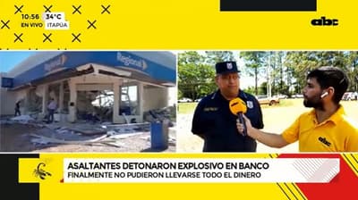 Asaltantes no se llevaron todo el dinero de banco atacado, según comisario