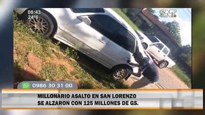 Delincuentes se alzan con G. 125 millones en San Lorenzo