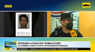 Detienen a “robacoches” con 17 antecedentes penales