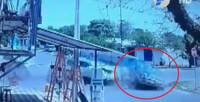 Impactante choque en zona de desvíos del metrobús