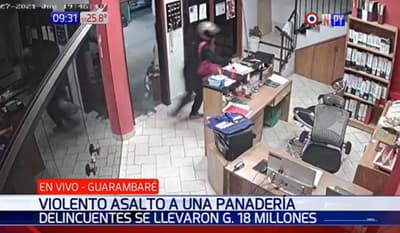 Asaltan panadería y se llevan más de G. 50 millones