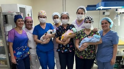 Trillizos nacen en Clínicas y reciben ayuda de médicos ante la difícil situación familiar