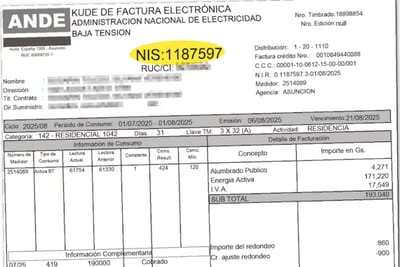 Cómo saber tu NIS de la ANDE y para qué sirve