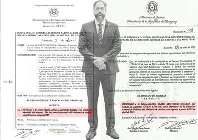 Designan a secretaria VIP sin título en el Ministerio de Justicia