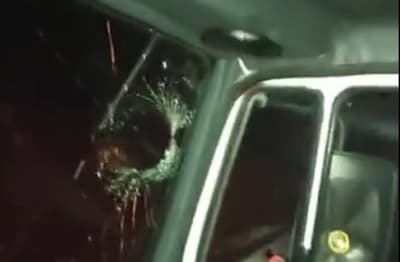 Camionero denuncia ataque por parte de manifestantes