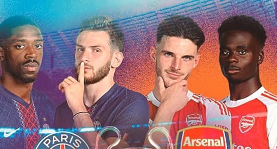 PSG y Arsenal disputan la final de la Champions League