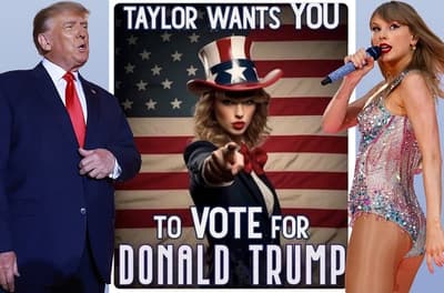 Trump comparte imágenes falsas de Taylor Swift apoyando su candidatura