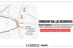 Corredor Las Residentas tendrá desvíos por 20 días