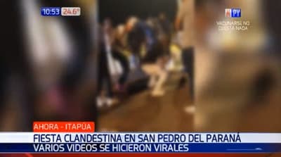 Jóvenes arman fiesta clandestina en San Pedro del Paraná