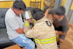 Niño quedó con la cabeza atrapada en una olla en Minga Guazú