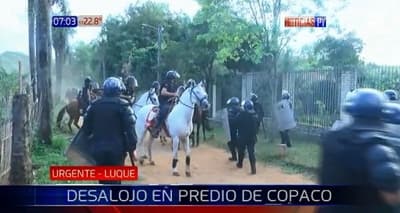 Detenidos y heridos en desalojo en Luque