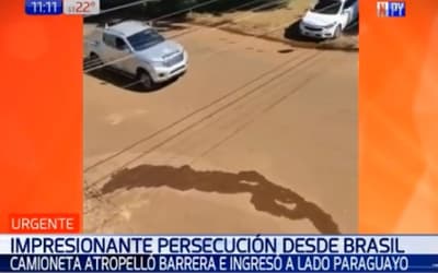 Persecución inicia en Brasil y termina en lado paraguayo