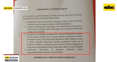 Madre de Edelio Morínigo anuncia que se crucificará
