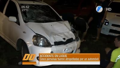 Cinco arrollados en largada de carrera clandestina