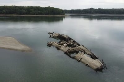La sequía en el Danubio deja al descubierto más de 200 barcos alemanes de la Segunda Guerra Mundial
