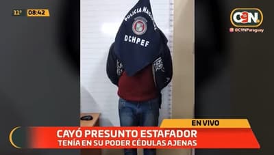 Detienen a sospechoso de montar cédulas para estafar a comercios y financieras