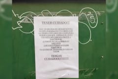 Cartel alerta sobre supuestos asaltos en parada de Asunción