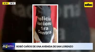Detienen a joven sospechoso de robar caños galvanizados