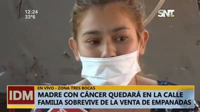 Madre con cáncer será desalojada por avance de obras en Tres Bocas