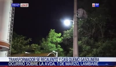 Problema en transformador de la ANDE pone en peligro un surtidor