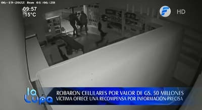 Delincuentes se llevan celulares por más de G. 50 millones