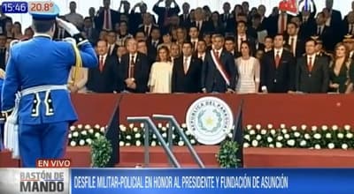 Siga en vivo el desfile militar y policial en Asunción
