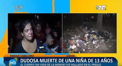 Hallan sin vida a adolescente en zona del Parque Caballero