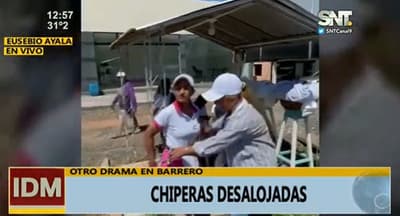 Chiperas se encadenan como protesta tras desalojo en Eusebio Ayala
