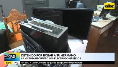 Detienen a denunciado por hurtar electrodomésticos de su hermano
